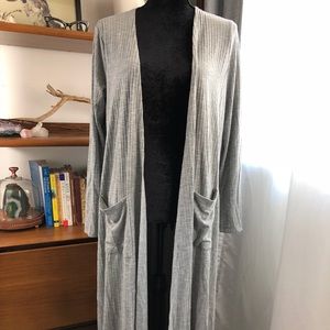 EUC Lularoe Sarah Cardigan Medium Heathered Gray